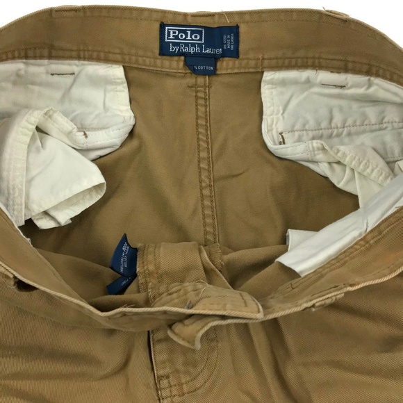 Ralph Lauren Classic Chino Cargo Shorts Brown 34 - Picture 7 of 8
